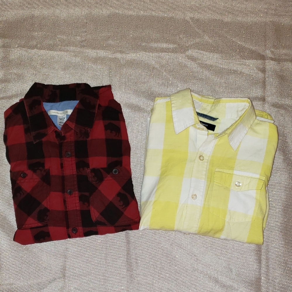 EUC Boys Medium Long Sleeve Button Up Bundle